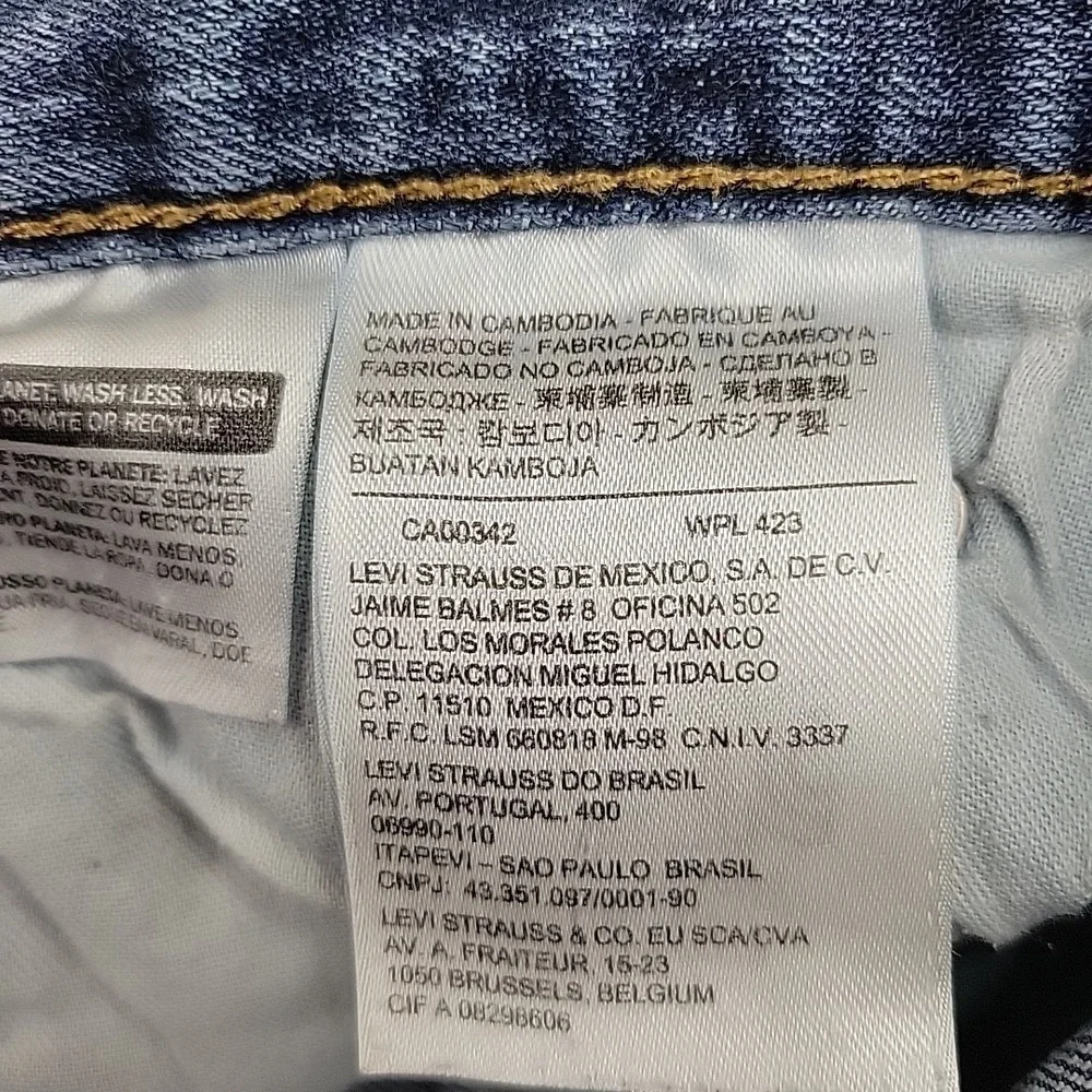 Levis Straus Youth Jeans Boys Size Reg 28 Blue Denim Casual Medium‎ Wash Midrise